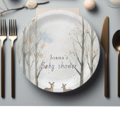 かわいいウッドランドの赤ちゃんシャワー ペーパープレート