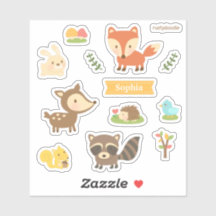 かわいいウッドランドをテーマにした動物たちが子どもたちを創る