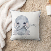 かわいいウッドランドアニマルゾウ名子供部屋 クッション (ブランケット)