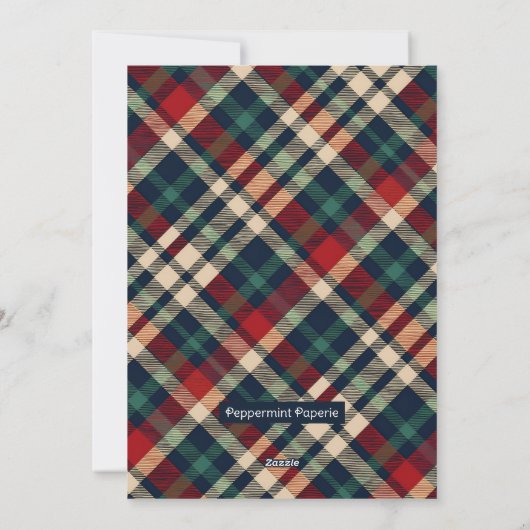 かわいいウッドランドアヒル冬の森コージークリスマス シーズンカード (裏面)