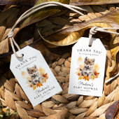 かわいいウッドランドウルフカップ秋ベビーシャワー ギフトタグ