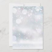 かわいいウッドランドキツネキューブウィンターベイビーシャワー 招待状 (裏面)