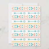 かわいいウッドランドキツネボホーテペボーイベビーシャワー 招待状 (裏面)