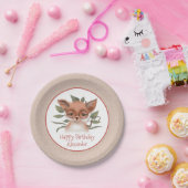 かわいいウッドランドキツネ子どもの誕生日パーティー ペーパープレート (パーティー)