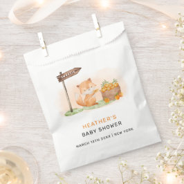 かわいいウッドランドキツネ柑橘類オレンジファームベイビーシャワー フェイバーバッグ