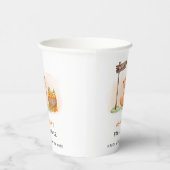 かわいいウッドランドキツネ柑橘類オレンジファームベイビーシャワー 紙コップ (右)