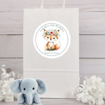 かわいいウッドランドキツネ「ありがとう」誕生日のお願い