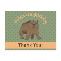 かわいいウッドランドグリズリーベアーキュブサンキューベキュー