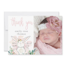 かわいいウッドランドバニーピンクベビーありがとう