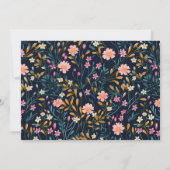 かわいいウッドランドバニーフローラベビーシャワー 招待状 (裏面)