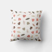 かわいいウッドランドフォレストアニマルズモノグラムイニシャル クッション (裏面)