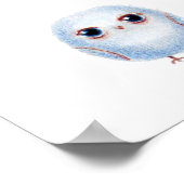 かわいいウッドランドフクロウボーイベビー子供部屋デコール ポスター (角)