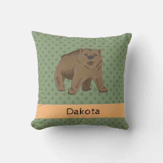 かわいいウッドランドブラウンベア クッション (正面)