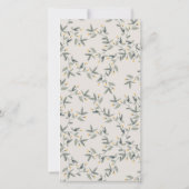 かわいいウッドランドベビーゾウ葉ベビーシャワー サンキューカード (裏面)