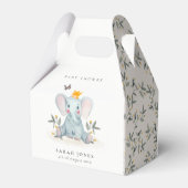 かわいいウッドランドベビーゾウ葉ベビーシャワー フェイバーボックス (裏面サイド)