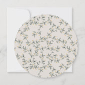 かわいいウッドランドライオンの葉ベビーシャワー招待状 サンキューカード (裏面)