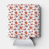 かわいいウッドランドリスの秋のパターン 缶クーラー (裏面)