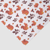 かわいいウッドランドリスの秋のパターン 薄葉紙 (詳細)