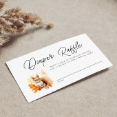 かわいいウッドランドリス赤ちゃんシャワーおむつラッフル エンクロージャーカード