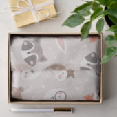 かわいいウッドランド動物のキッズパターン 薄葉紙 (ギフト)