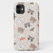 かわいいウッドランド動物のキッズパターン Case-Mate iPhoneケース (裏面)