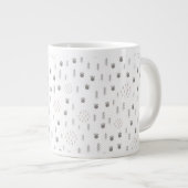 かわいいウッドランド動物のトラックパターン ジャンボコーヒーマグカップ (正面右)