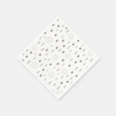 かわいいウッドランド動物のトラックパターン スタンダードカクテルナプキン (角)