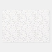 かわいいウッドランド動物のトラックパターン ラッピングペーパーシート (正面)