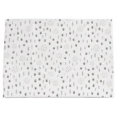 かわいいウッドランド動物のトラックパターン ラージペーパーバッグ (正面)