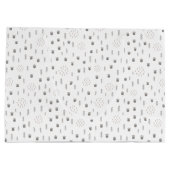 かわいいウッドランド動物のトラックパターン ラージペーパーバッグ (裏面)