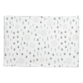 かわいいウッドランド動物のトラックパターン 枕カバー (裏面)