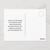 かわいいウッドランド動物の北欧パターンありがとう ポストカード (裏面)