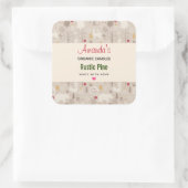 かわいいウッドランド動物の北欧パターンキャンドル スクエアシール (バッグ)