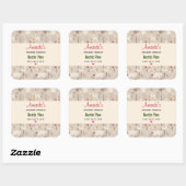 かわいいウッドランド動物の北欧パターンキャンドル スクエアシール (シート)