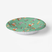 かわいいウッドランド動物の子ども誕生日 ペーパーボウル (傾斜あり)