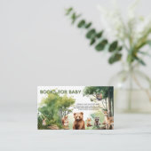 かわいいウッドランド動物の本をベビー エンクロージャーカード (スタンド正面)