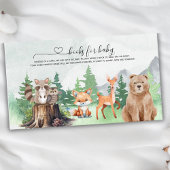 かわいいウッドランド動物の本をベビー エンクロージャーカード