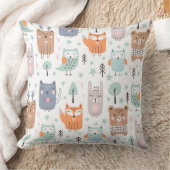 かわいいウッドランド動物の枕、赤ちゃんシャワーの贈り物 クッション (ブランケット)