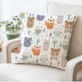 かわいいウッドランド動物の枕、赤ちゃんシャワーの贈り物 クッション