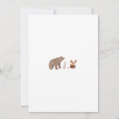 かわいいウッドランド動物の男の子の赤ちゃんシャワー 招待状 (裏面)