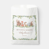 かわいいウッドランド動物の男の赤ちゃんシャワー好意バッグ フェイバーバッグ (正面)