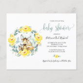 かわいいウッドランド動物の緑の予算ベビーシャワー (正面)