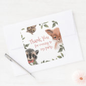 かわいいウッドランド動物の誕生日パーティーありがとう スクエアシール (封筒)