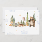 かわいいウッドランド動物の誕生日写真 サンキューカード (裏面)