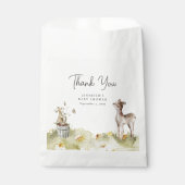 かわいいウッドランド動物の赤ちゃんシャワーありがとう フェイバーバッグ (正面)