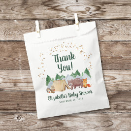 かわいいウッドランド動物の赤ちゃんシャワーありがとう フェイバーバッグ