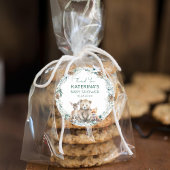 かわいいウッドランド動物の赤ちゃんシャワーありがとう ラウンドシール