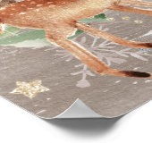 かわいいウッドランド動物の赤ちゃんシャワーへようこそ ポスター (角)