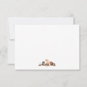 かわいいウッドランド動物の赤ちゃんシャワーサンキューカード 招待状 (裏面)