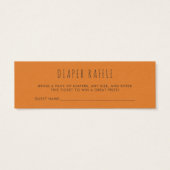 かわいいウッドランド動物の赤ちゃんシャワー |おむつラッフル (裏面)